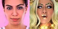 Transformasi Makeup Bertema Gold Crown Bikin TikToker Mirip Lady Gaga