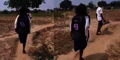 Kisah Gadis Berusia 10 Tahun Berjalan Telanjang Kaki dengan Melompat-lompat ke Sekolah Sejauh Satu Kilometer