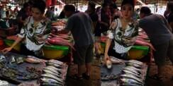 Potret Pramugari Cantik &lsquo;Buntung Sebelah&rsquo; Belanja di Pasar, Ternyata Ini Fakta Sebenarnya!