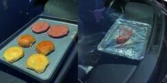 Viral Saking Panasnya Cuaca, Bule Bikin Hamburger dan Panggang Steak Cuma Pakai Sinar Matahari