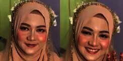 Penganti Mau Dirias tapi Tanpa Cukur Bulu Mata, Hasil Riasan MUA Bikin Takjub