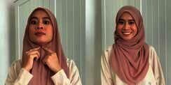 Tutorial Kerudung Pashmina Tampilan Loose tapi Secure 