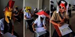 Biar Siswa Tak Menyontek, Diminta Bikin Sendiri Topeng Penutup