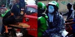 10 Potret Absurd Gaya Penumpang Ojol, Bikin Mikir Keras!