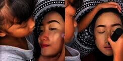 Anak Rias Wajah Orang Dewasa, Eyelinernya Rapi Banget!