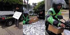 Viral Bagi-Bagi Uang Receh Satu Pickup, Semua Orang Boleh Ambil Sesuai Kebutuhan, Abang Ojol Sampai Bawa Kardus