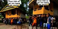 Viral Video Warga Gotong Royong Angkat Rumah: The Real Pindah Rumah