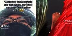 Sopir Ojol Rela Nyeker demi Sepatu Penumpang Tak Basah, Kebaikannya Buat Warganet Terharu