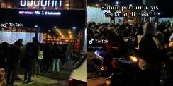 Antrean Panjang Sahur Hari Pertama di Restoran Mie, Pengunjungnya Disebut Ras Terkuat di Bumi