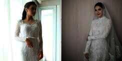Adu Mewah Gaun Pengantin Artis dengan Model Tertutup, Terbaru Jessica Mila yang Tampil Klasik Bak Putri Kerajaan!
