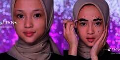 Hijaber Dirias dengan Cute Makeup, Penampilannya Dipuji Mirip Barbie