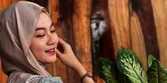 Tutorial Pashmina Ceruty Meleyot, Look Jadi Kekinian
