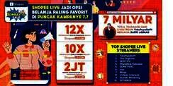 Wow! Puncak 7.7 Shopee Live Bombastis Sale Catatkan Peningkatan Transaksi Hingga 12 Kali Lipat