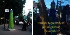 Viral, Tugu Berusia 63 Tahun di Gresik Ini Bukan Sembarangan, Sulit Dipindahkan Meski Sudah Kerahkan Alat Berat