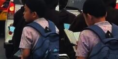 Masya Allah! Bocah Hafalan Alqur&rsquo;an di Atas Motor, Adem Banget Melihatnya