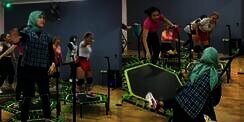 Terlalu Bersemangat Olahraga, Wanita Ini Nyungsep saat Melompat di Trampolin, Sebelahnya Langsung Ngakak