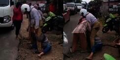Viral Ibu dan Anak Labrak Pelakor di Pinggir Jalan, Suami Berseragam PNS Malah Lindungi Selingkuhan