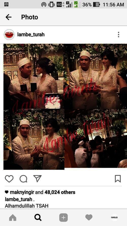 Foto pernikahan DJ Una