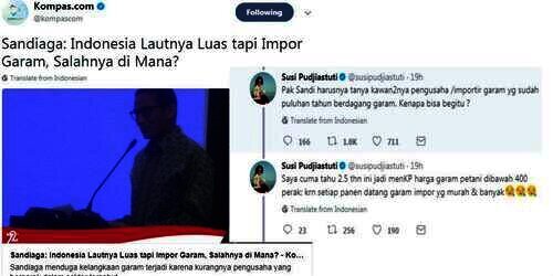 Sandiaga Uno Kritik Impor Garam Sandiaga Uno Kritik Impor Garam