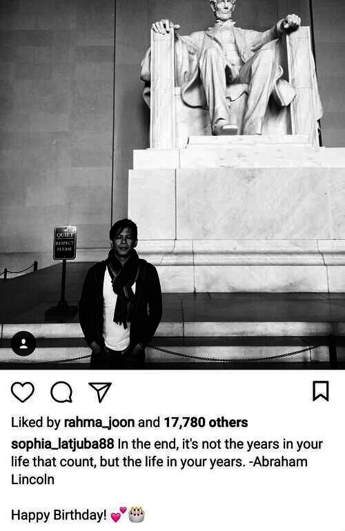 Ucapan ultah dari Sophia Latjuba