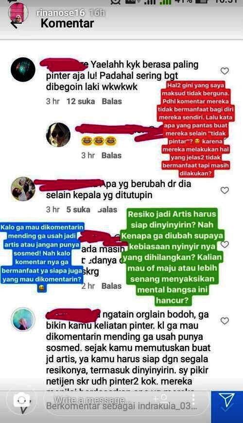 Postingan Rina Nose