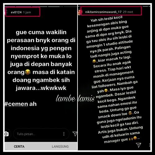 curhatan Evelyn dan Nikita Mirazani