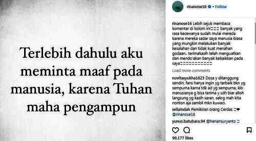 Postingan Rina Nose