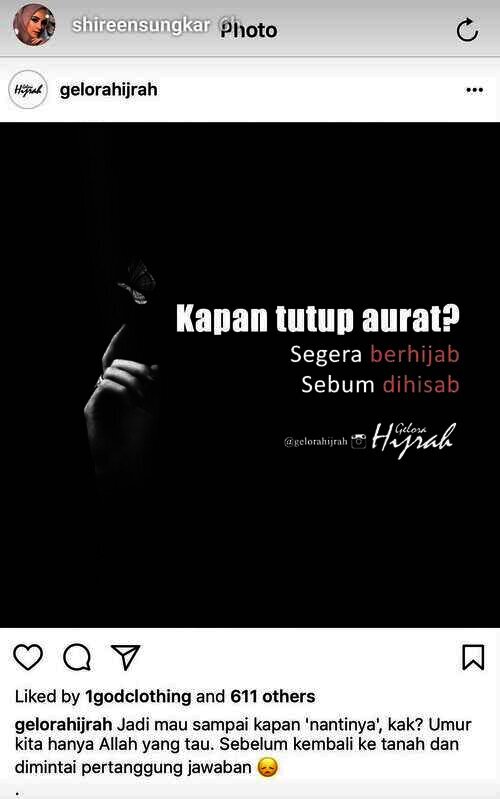 Unggahan Shireen Sungkar