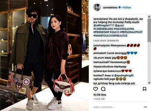 Nagita Slavina dan Caren Delano