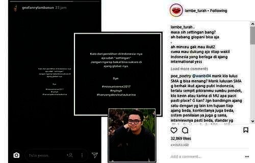 postingan Geofanny Tambunan