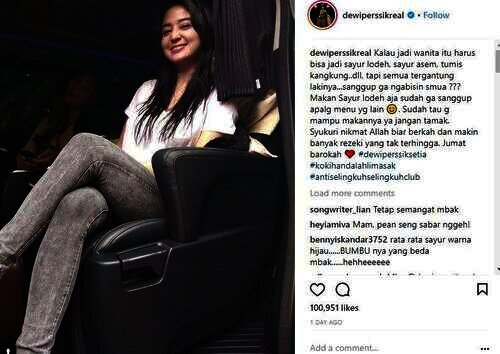Dewi Perssik curhat di Instagram