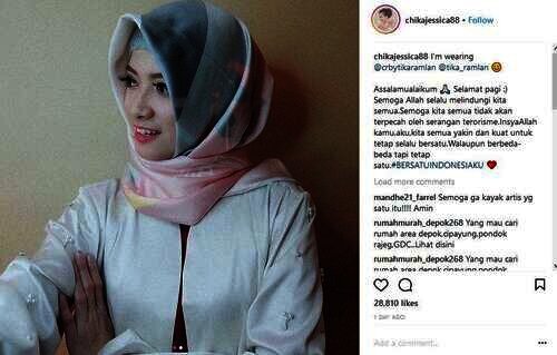 Chika Jessica berhijab