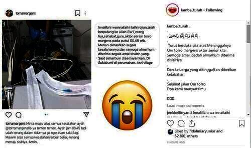 Torro Margens meninggal dunia.