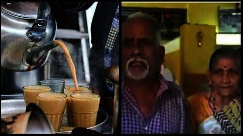 Vijayan (kanan) dan istrinya bisa jalan-jalan ke seluruh dunia dari jualan teh,