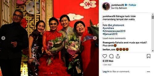 Yuni Shara bersama Melissa Karim, Farhan, dan Veronica Tan