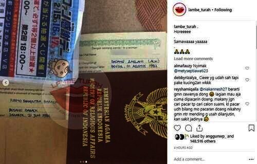Buku nikah syahrini dan reino barack