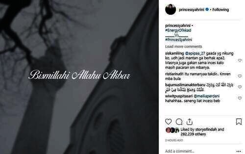 unggahan perdana syahrini