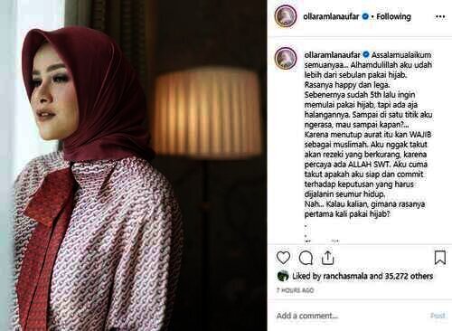 Olla Ramlan berhijab
