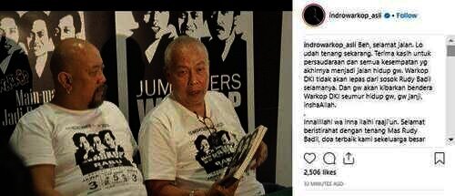 Indro Warkop dan Rudy Badil (Foto: Instagram Indro Warkop)