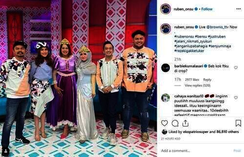 Unggahan Ruben Onsu Menghapus Foto Barbie Kumalasari