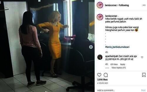 Barbie Kumalasari pakai parfum