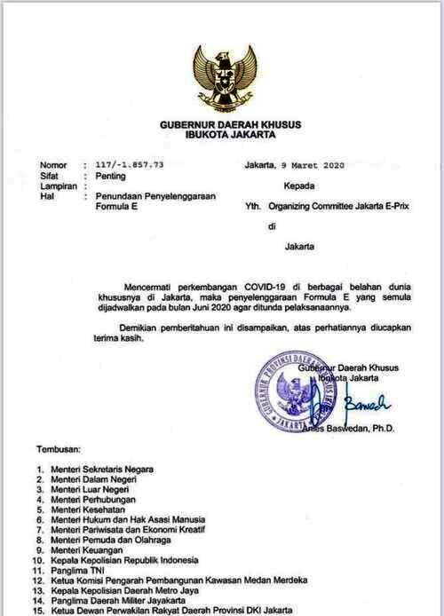 Surat Anies Baswedan