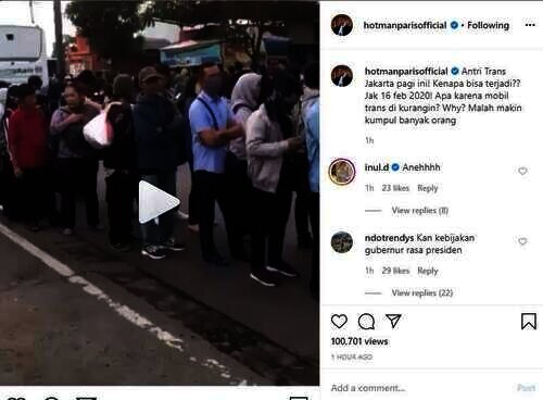 komentar hotman paris