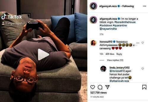Postingan Afgan main Tik Tok