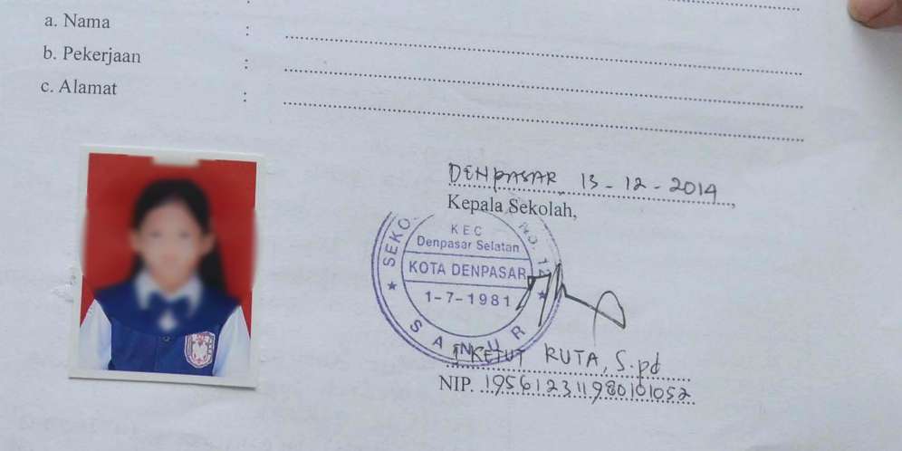 Nilai Sempurna Rapot Angeline
