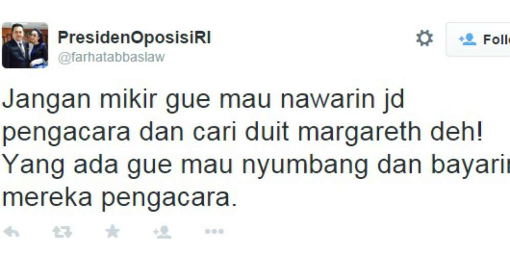 Farhat Abbas Siap Biayai Pengacara Ibu Angkat Angeline