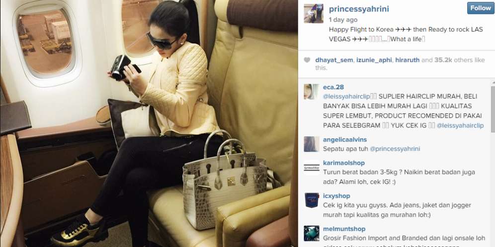 Kontroversi Syahrini, Dari Jet Pribadi Sampai Disembah Fans
