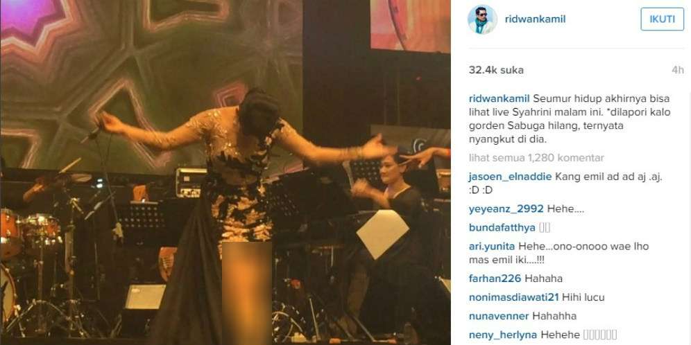 Canda Ridwan Kamil Sebut Busana Syahrini Mirip Gorden