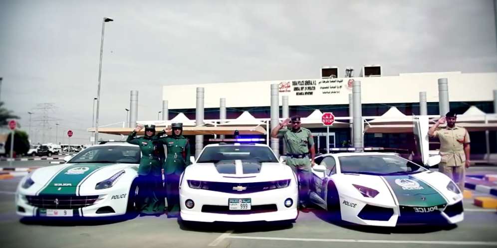 Deretan Mobil Mewah Kepolisian Dubai