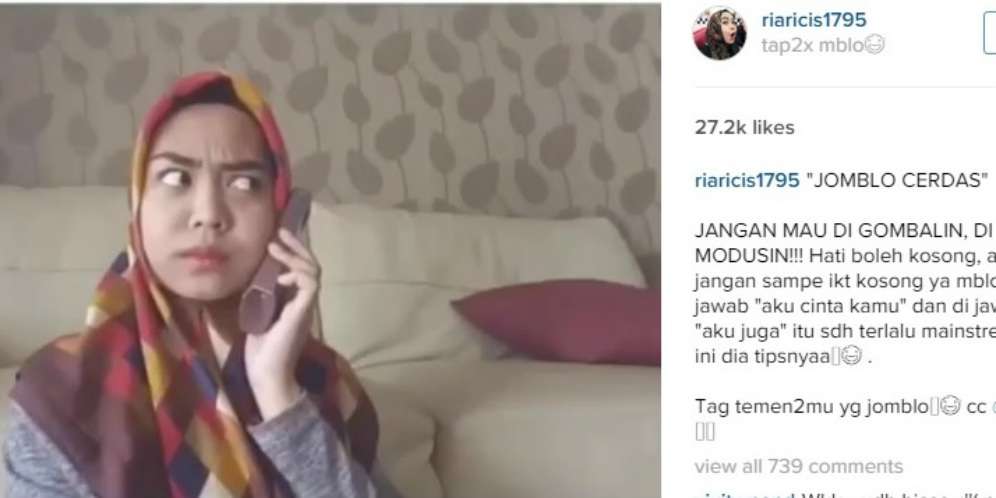 Video Kocak Ria `Ricis` Tangkal Gombal